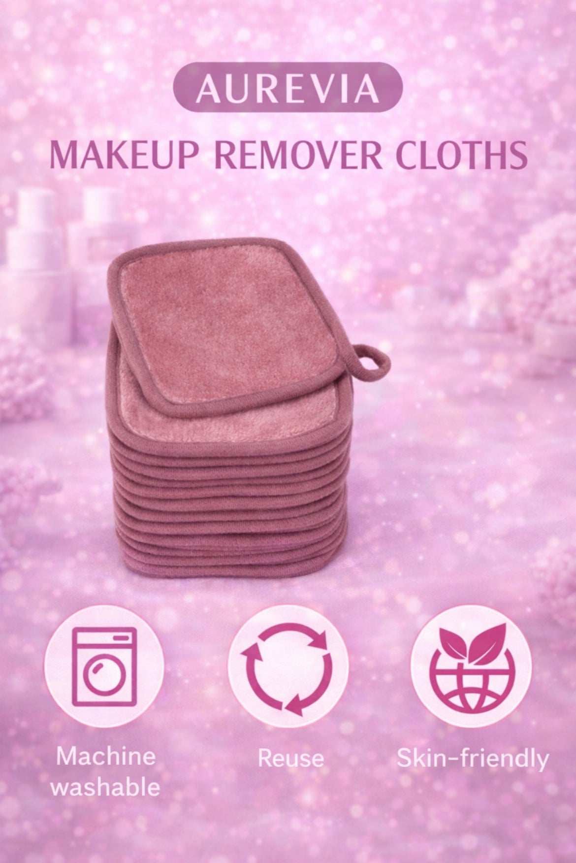 Soft Makeup Remover Cloths - 5pcs