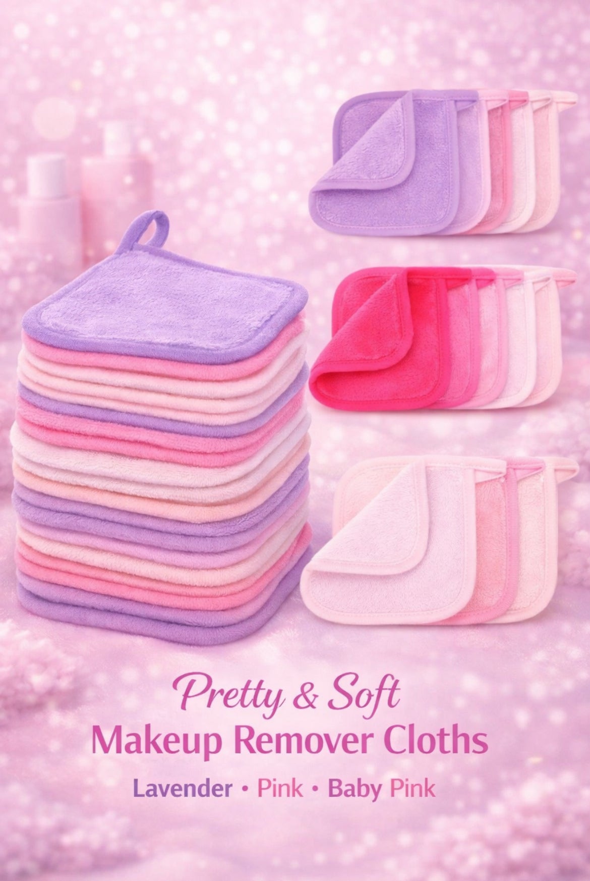 Soft Makeup Remover Cloths - 5pcs