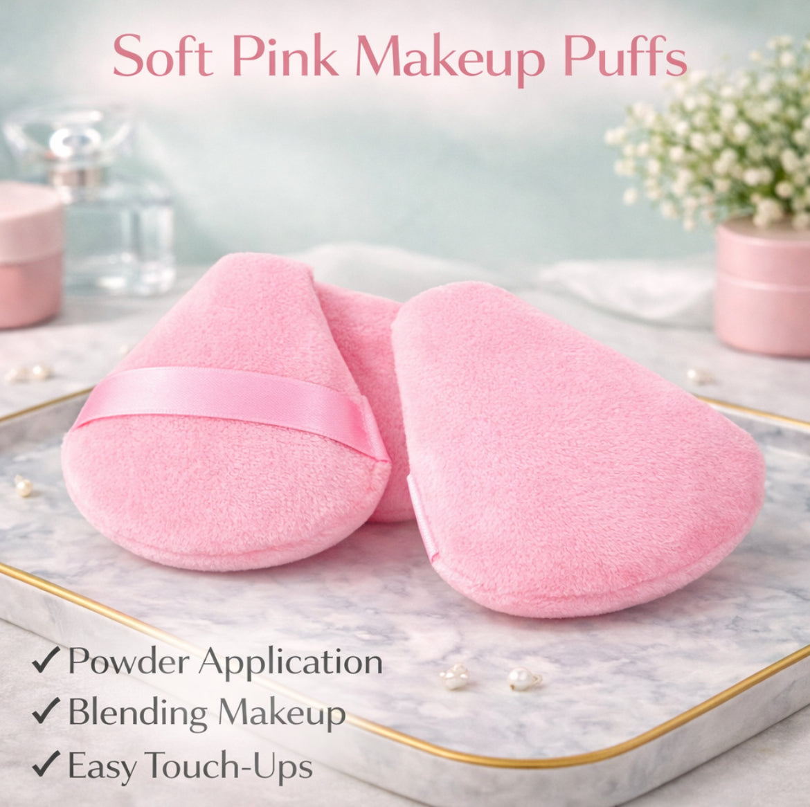 Soft Velvet Makeup Puffs