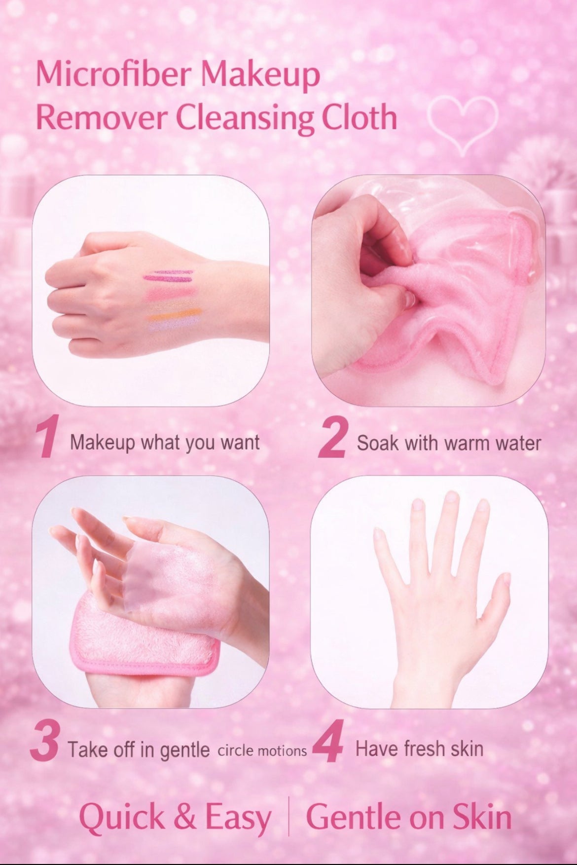 Soft Makeup Remover Cloths - 5pcs