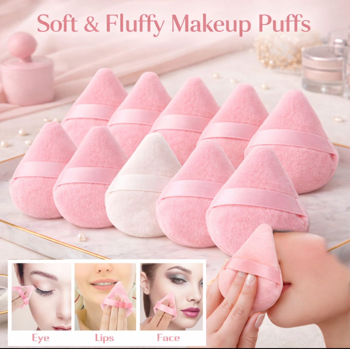 Soft Velvet Makeup Puffs