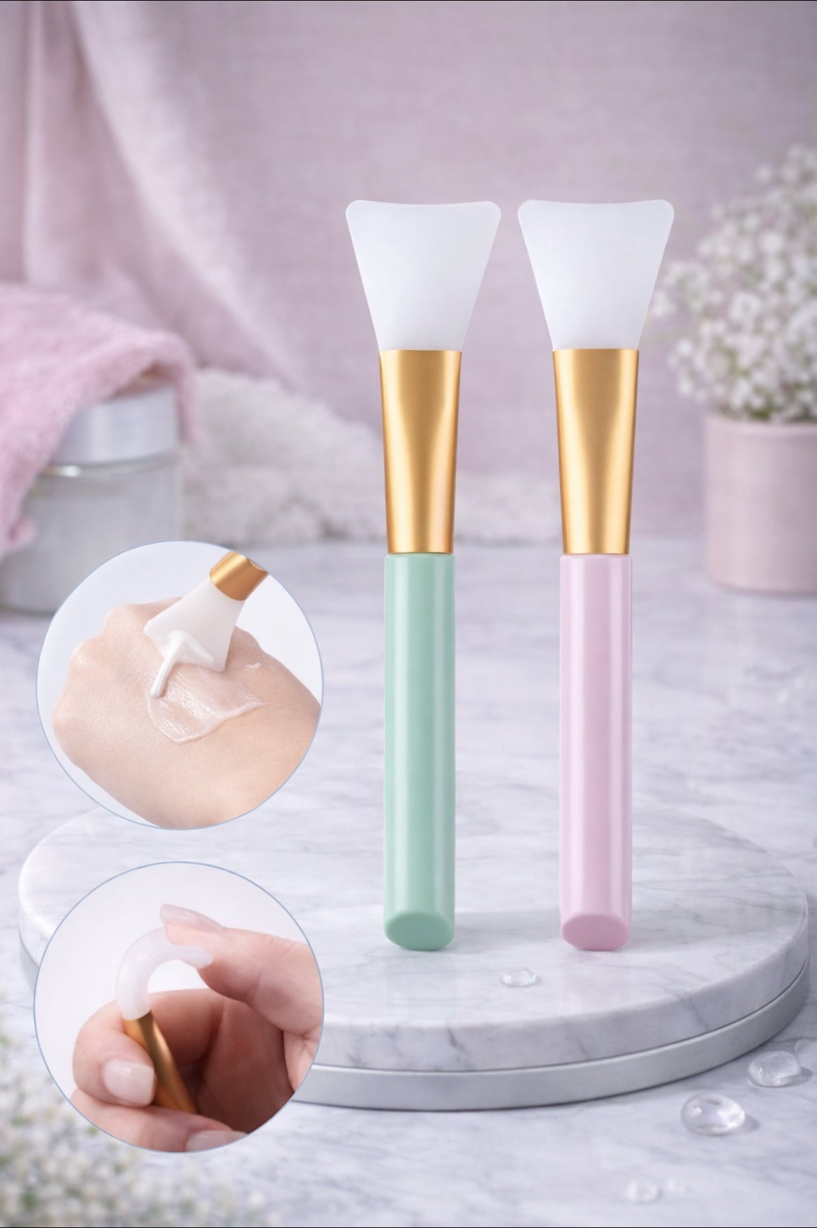 Silicone Facial Cleansing Brushes Set - Makeup Remover, Blackhead Removal